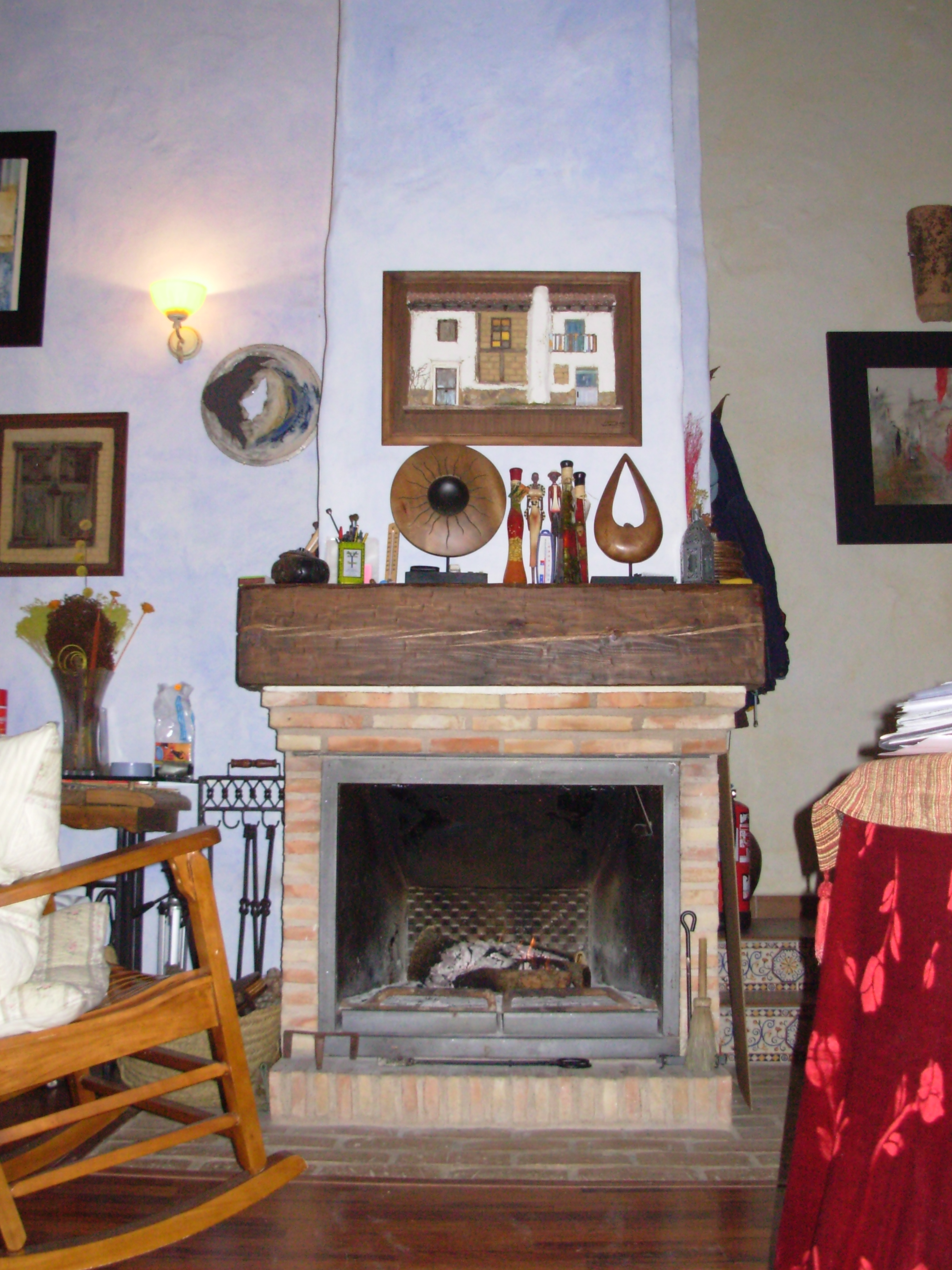 Casa Rural Torreón (4 plazas) - Salón comedor con chimenea